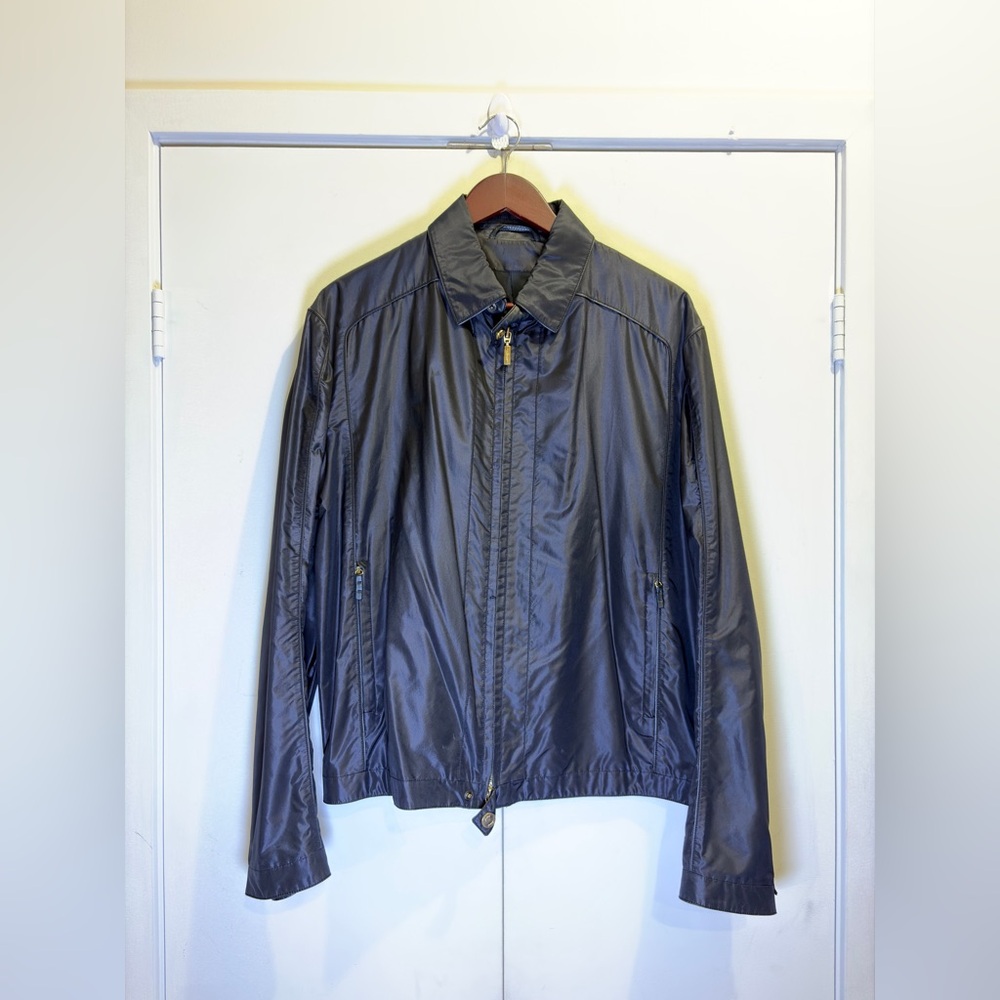 Brioni Collared Full-Zip Bemberg Biker Jacket